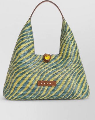 Marni mini shoulder bag wavy woven cabochon handle