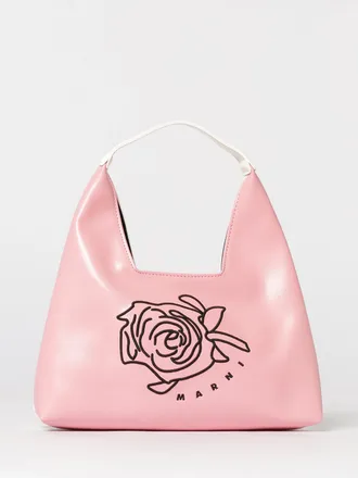Marni Faux Leather Bag with Embroidered Flower