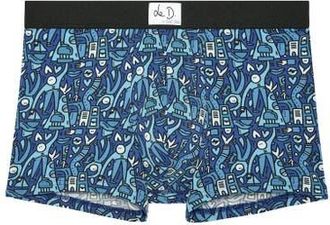 HOM Voyages Boxer Briefs in Blue Print at Nordstrom, Size Xx-Large