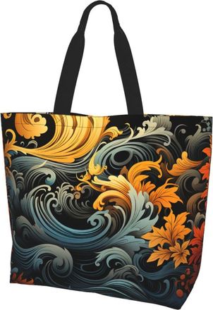 Generic Hawaiian Pattern Handbag Lightweight Shoulder Bag Waterproof Handbags For Work College Travel