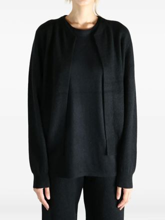 Frenckenberger round-neck cardigan - Black