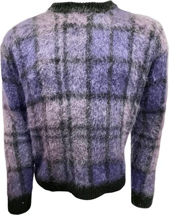 Roberto Collina Mohair Rundhals - Heren - Ronde hals truien - Veelkleurig - 2XL - Wol - Truien & Vesten