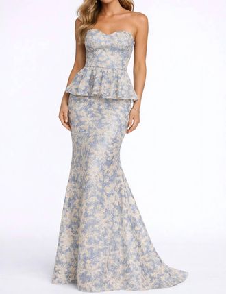 Dress The Population Scarlett Sequin Floral Mermaid Gown In Multi