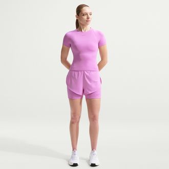 Nike Womens Universa 2-in-1 5 Shorts in Purple | HJ2261-503