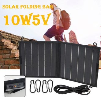 OEM Panel Solar Plegable Usb De 10 W Y 5 V, De Silicio Monocristalino Y Tela Oxford 600d Impermeable, Para Smartphones, Tabletas, Port&aacute;tiles Y C&aacute;maras. Ca