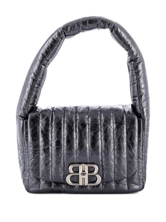 Balenciaga Monaco Sling Bag Padded Quilted Leather Small shoulder bag - Grigio