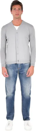 low brand Mens Cardigan Grey Wool Cardigans Sweater