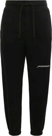 Hinnominate Hinnominate, Broeken, Heren, Zwart, S, Katoen, Katoenen sweatpants met trekkoord