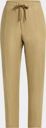 Moncler Men & apos;s Twill Linen Trousers
