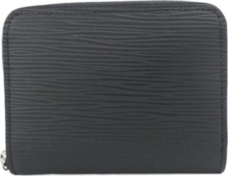 Louis Vuitton Black Leather Coin Purse/Coin Case (Pre-Owned)
