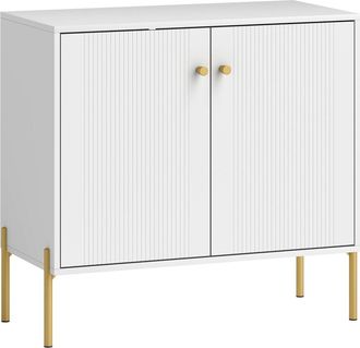 HOMCOM Aparador de sal&oacute;n 80x39.1x76 cm blanco