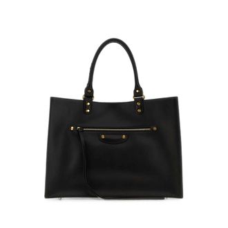 Balenciaga Black Leather Large Le City Sleek Handbag