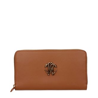 Roberto Cavalli Brown Leather Womens Wallet