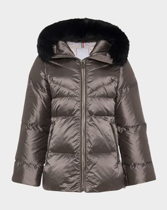 Gorski Apres-Ski Jacket With Detachable Toscana Lamb Shearling Hood Trim