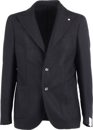 L.B.M. 1911 Black Tailored Two Button Jacket