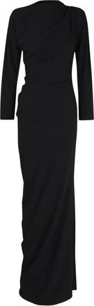 Cortana Kleedjes, Dames, Zwart, M, Wol, Ut&oacute;pico Maxi Jurk
