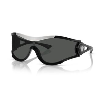 Versace Dark Grey Shield Unisex Sunglasses VE4475 GB1/87 42
