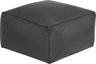Beliani Beliani - Moderno Pouf Intrecciato da Salotto 50 x 30 cm Motivo Nero Mukki