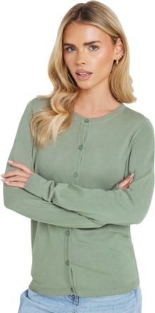 M&Co Petites Petite Sage Green Button Down Cardigan - Womens