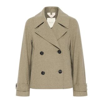 Part Two Trench Coats, female, Beige, Size: L Vetiver Melange Jacket Classic Style