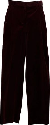 Max Mara Wijde broek - Dames - Wijde Broeken - Rood - XS - Broeken