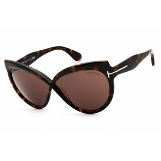 Tom Ford Beatrice Brown Butterfly Ladies Sunglasses FT1196 52E 65
