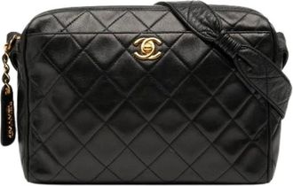 Chanel Pre-owned Cross Body Bags, female, Black, Size: ONE SIZE Pre-owned Cross Body Bag