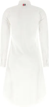 Thom Browne Cotton Oxford Shirt Dress - White