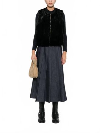 Forte_Forte Eco Fur Vest In Noir