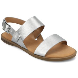 Journee Collection Womens Wide Width Lavine Flat Sandals