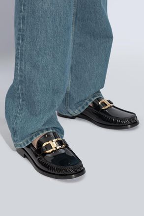 Ferragamo Leather Shoes Maryan, Womens, Black