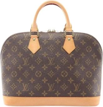 Louis Vuitton Pre-owned Alma PM Monogram Handbag - Dames - Vintage Handtas - Bruin - ONE Size - Leer - Vintage