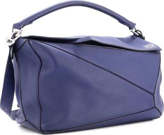 Loewe Puzzle Bag Leather Large satchel - Blauw