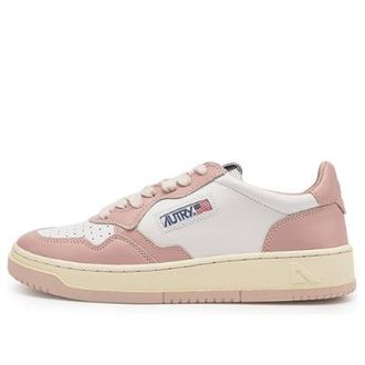 Autry (WMNS) Autry Medalist Leather Low White Pink Cream AULW-WB09