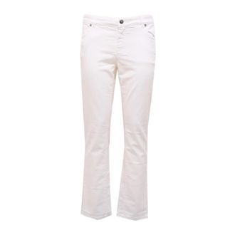 Fay Witte Denim Broek Gemaakt in Itali&euml; - Dames - Bootcut Jeans - Wit - W28 - Denim - Jeans