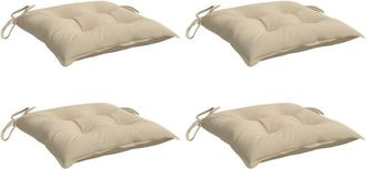 vidaXL Cojines De Palets De Jard&iacute;n 4 Uds Tela Oxford Beige 50x50x7 Cm Vidaxl