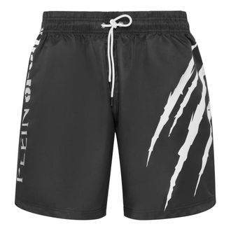 Plein Sport Badmode, Heren, Zwart, M, Nylon, Jogging Shorts Scratch