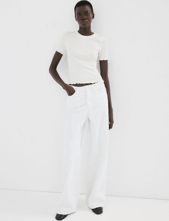 Mango Maglietta maglia a coste grezzo - Donna - XS - MANGO