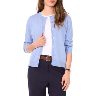 Halogen Crewneck Cardigan in Forever Blue at Nordstrom Rack, Size X-Large