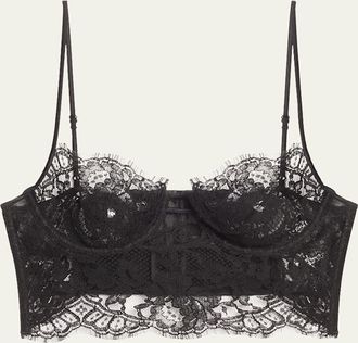 Kiki De Montparnasse Camille Scalloped Lace Longline Bra