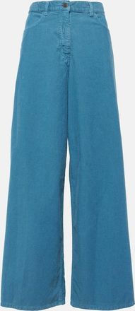 The Row Chan cotton corduroy wide-leg pants