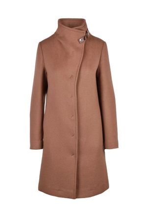 Patrizia Pepe High Collar Coat - Brown