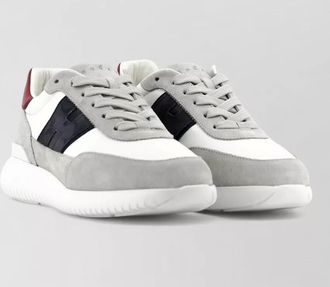 Hogan low top sneakers contrasting panels padded collar