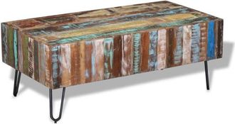 vidaXL Mesa De Centro Madera Maciza Reciclada 100x50x38 Cm Vidaxl