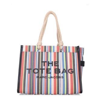 Marc Jacobs Tote Bags, female, Multicolor, Size: ONE SIZE The Stripe Mesh Large Tote Bag