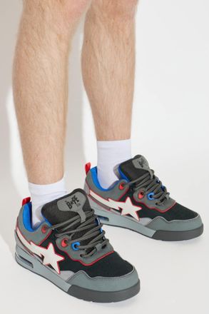 A Bathing Ape Sports Shoes With Logo, Mens, Grey