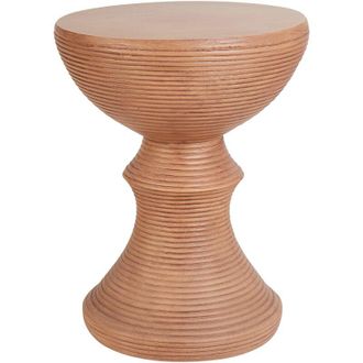 Beliani Side Table CALDARO Brown