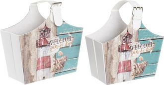 DKD Home Decor Portariviste DKD Home Decor 40 x 18 x 41 cm Multicolore Cartone Mediterraneo (2 Unit&agrave;)