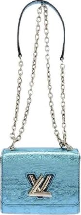 Louis Vuitton Pre-owned Twist Mini Leren Schoudertas - Dames - Vintage Schoudertas - Blauw - ONE Size - Leer - Vintage