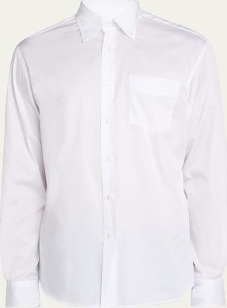 Ralph Lauren Purple Label Mens Button-Collar Cotton Sport Shirt